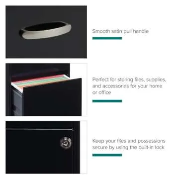 Lorell SOHO 18" 3-Drawer File Cabinet - Durable & Stylish