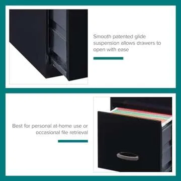 Lorell SOHO 18" 3-Drawer File Cabinet - Durable & Stylish