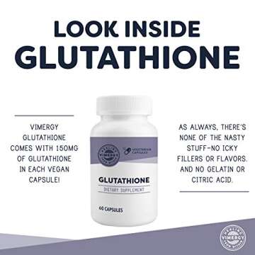 Vimergy Glutathione – Supports Liver Detox* – Superfood for Cellular Health & Antioxidant Support* – Kosher, Vegan & Gluten-Free – 60 Capsules