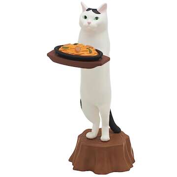 Kitan Club Cat Cafe Plastic Toy- Blind Box Includes 1 of 5 Collectable Figurines - Fun, Versatile Decoration - Authentic Japanese Design - Made from Durable Plastic