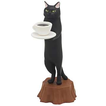 Kitan Club Cat Cafe Plastic Toy- Blind Box Includes 1 of 5 Collectable Figurines - Fun, Versatile Decoration - Authentic Japanese Design - Made from Durable Plastic