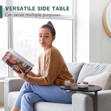 Yumkfoi Bathtub Tray Table with Carbon Steel Base, Freestanding Bath Tray for Tub Against Wall, Bathtub Caddy Hot Tub Table for Luxury Bath Home Spa Bath Accessories (Carbon Steel&Bamboo)