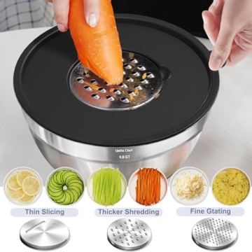 Umite Chef Mixing Bowls Set - 8PCS with Lids & Graters