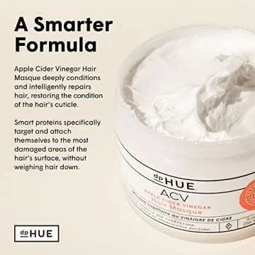 dpHUE Apple Cider Vinegar Hair Masque, 9 oz - Deep Conditioning Treatment for Dry, Damaged, Color-Treated Hair - Made with Avocado, Rosehip & Coconut Oils