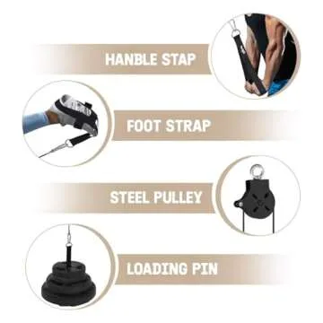 Yes4All LAT Cable Pulley System for Home Gym Equipment