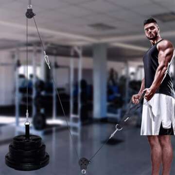 Yes4All LAT Cable Pulley System for Home Gym Equipment