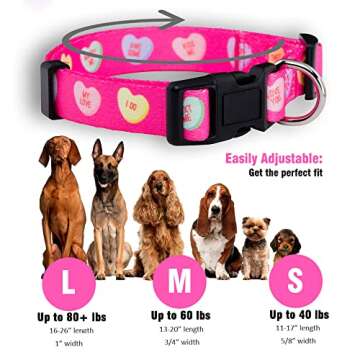 Native Pup Valentine’s Dog Collar - Adorable Hearts for All Dogs