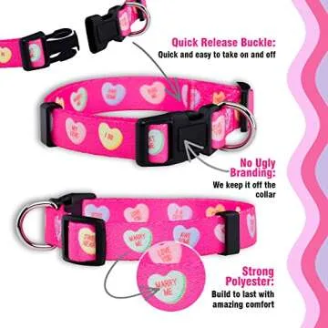 Native Pup Valentine’s Dog Collar - Adorable Hearts for All Dogs