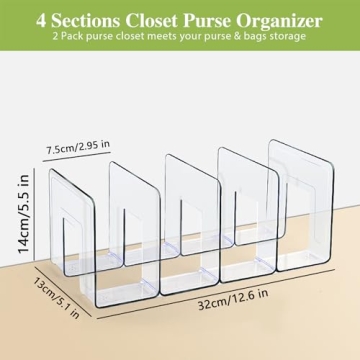 2 Pcs Purse Organizer, Acrylic Clear Storage Solutions
