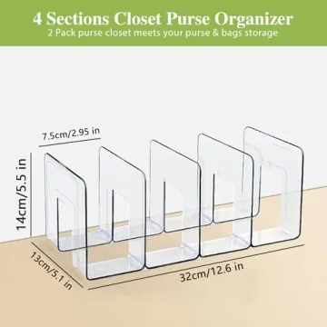2 Pcs Purse Organizer, Acrylic Clear Storage Solutions