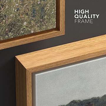 wall26 Framed Canvas Print Wall Art Rustic Wildflower Country Landscape Nature Wilderness Illustrations Fine Art Farmhouse Floral Botanical Calm/Relax Cozy for Bedroom - 16"x24" Natural