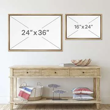wall26 Framed Canvas Print Wall Art Rustic Wildflower Country Landscape Nature Wilderness Illustrations Fine Art Farmhouse Floral Botanical Calm/Relax Cozy for Bedroom - 16"x24" Natural