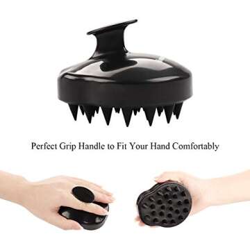 Scalp Massager Shampoo Brush, Scalp Care Brush with Soft Silicone Massage Head for Hair Growth, Dand...