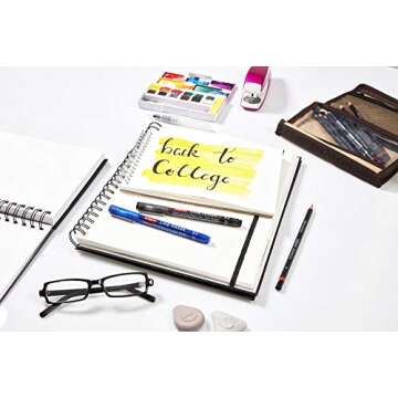 Derwent Pens, Line Maker, Permanent, Black, for Professional, Artist, Drawing, Coloring, Writing, 6-Piece Set