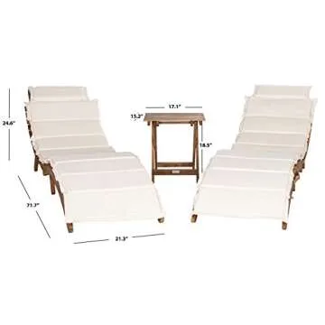 SAFAVIEH Pacifica 3-Piece Chaise Lounge Set for Outdoor