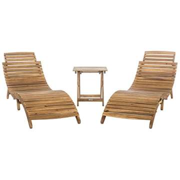 SAFAVIEH Pacifica 3-Piece Chaise Lounge Set for Outdoor