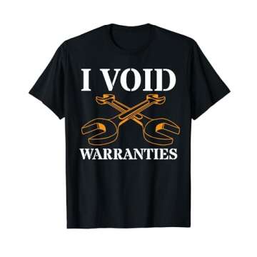 I Void Warranties Wrench T-shirt for Car Lovers & Mechanics