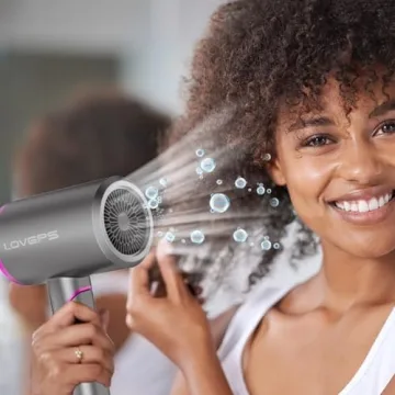 1800W Ionic Hair Dryer with Diffuser Travel-Friendly Design