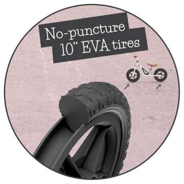 Chillafish Charlie Toddler Balance Bike, Lightweight 10-Inch Bike for Boys & Girls 2 to 4 Years Old, Adjustable Seat, Carry Handle & No-Puncture Tires, Silver