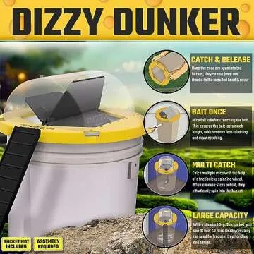 Humane RinneTraps Dizzy Dunker Bucket Mouse Trap