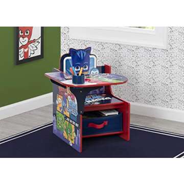 Delta Children PJ Masks Chair Desk with Storage - Ideal for Play and Learning