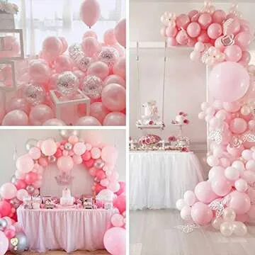 PartyWoo Pink Balloons Set for Every Celebration