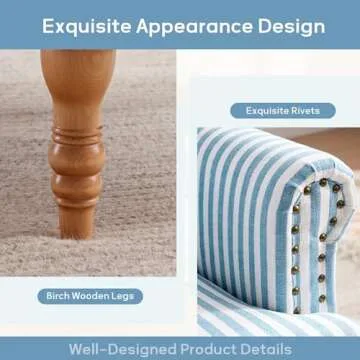 HUIMO Linen Fabric Accent Chairs Set of 2 for Stylish Living Spaces