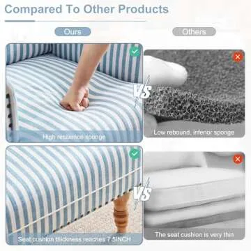 HUIMO Linen Fabric Accent Chairs Set of 2 for Stylish Living Spaces