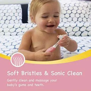 Papablic Sonic Electric Toothbrush for Toddlers and Babies