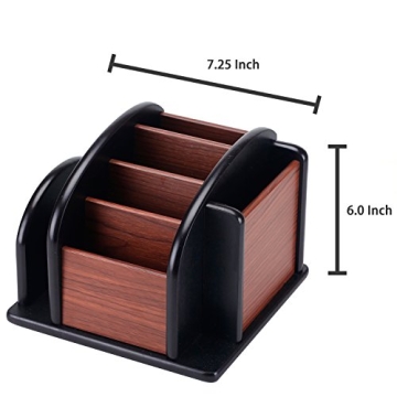 MyGift Deluxe Wood Desktop Caddy for Home and Office