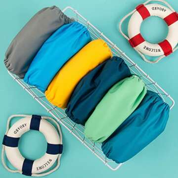 ALVABABY Baby Cloth Diaper 6 Pack with 12 Inserts One Size Cloth Diaper Covers Adjustable Washable Reusable for Baby Girls and Boys