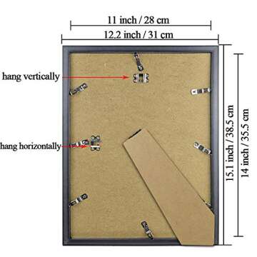 PETAFLOP 11x14 Picture Frames Set of 4 - Stylish & Safe