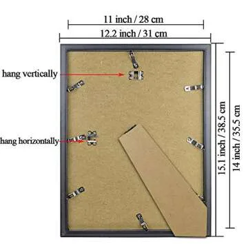 PETAFLOP 11x14 Picture Frames Set of 4 - Stylish & Safe