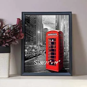 PETAFLOP 11x14 Picture Frames Set of 4 - Stylish & Safe