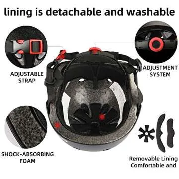 CELOID Kids Bike Helmet,Toddler Skateboard Helmets for Ages 5-8-9 Years Boys Girls,Adjustable Multi-Sport Bicycle Skateboarding Football Roller Skating Scooter Rollerblade Balance Bike Helmet,Black