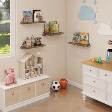 Homode Floating Shelves - Mountain Shaped Rustic Storage Solution Set of 2