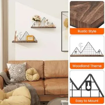 Homode Floating Shelves - Set of 2 Stylish Wall Décor