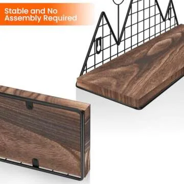 Homode Floating Shelves - Set of 2 Stylish Wall Décor