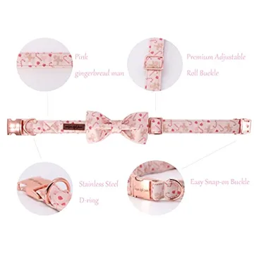 Unique Style Paws Dog Collar, Pet Collar with Bowtie Gift for All Dogs