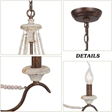 Farmhouse Chandelier - 9-Light Rustic Elegance