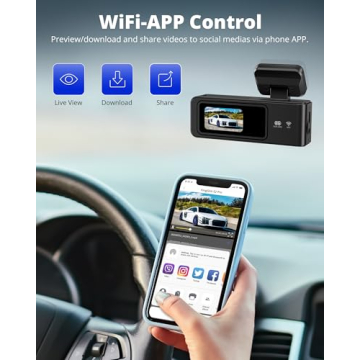 KINGSLIM Dual Dash Cam 2K 1080P Front Rear WiFi