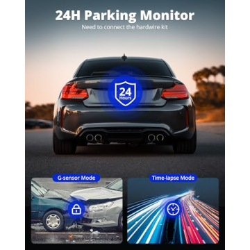 KINGSLIM Dual Dash Cam 2K 1080P Front Rear WiFi