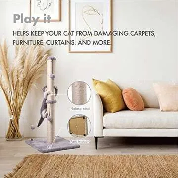 Premium 34" Cat Scratching Post for All Cats - MECOOL