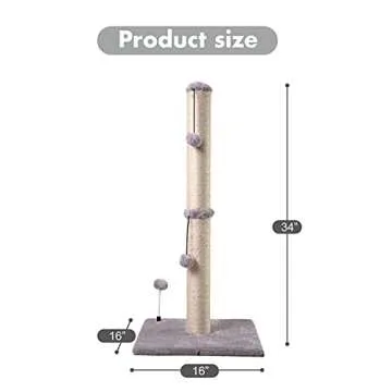 Premium 34" Cat Scratching Post for All Cats - MECOOL