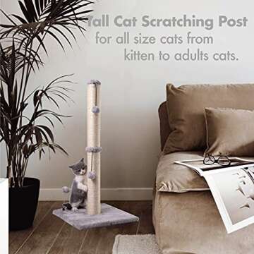 Premium 34" Cat Scratching Post for All Cats - MECOOL