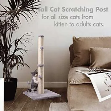 Premium 34" Cat Scratching Post for All Cats - MECOOL