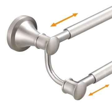 Hoimpro Adjustable Retractable 15-27 Inches Stainless Steel Bathroom Towel Bar, Bathroom Accessories...