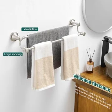 Adjustable Stainless Steel Towel Bar for Modern Bathrooms