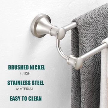 Adjustable Stainless Steel Towel Bar for Modern Bathrooms