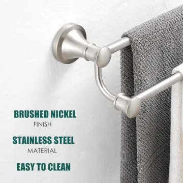 Adjustable Stainless Steel Towel Bar for Modern Bathrooms